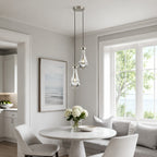 Raindrops 2-Light Cord Round Chandelier