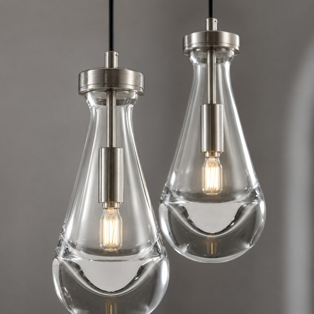 Raindrops 2-Light Cord Round Chandelier
