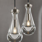 Raindrops 2-Light Cord Round Chandelier