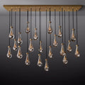 Raindrop Glass Rectangle Chandelier 72"