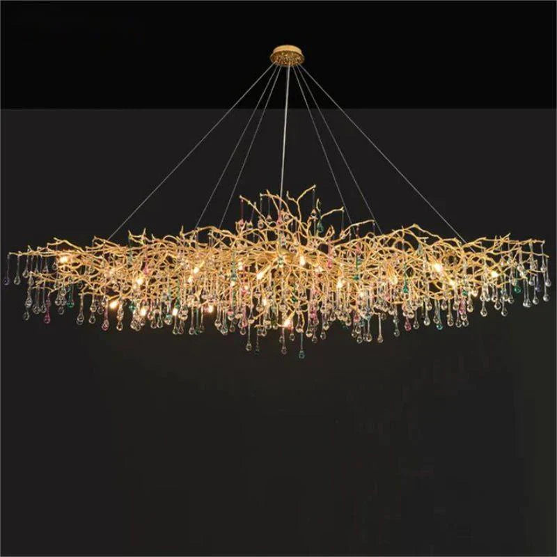 Ran Colorful Crystal Dining Branch Chandelier - kimoylights