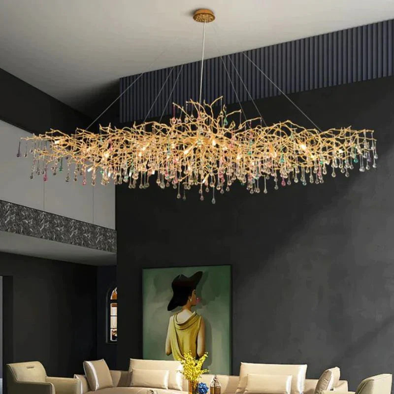 Ran Colorful Crystal Dining Branch Chandelier - kimoylights