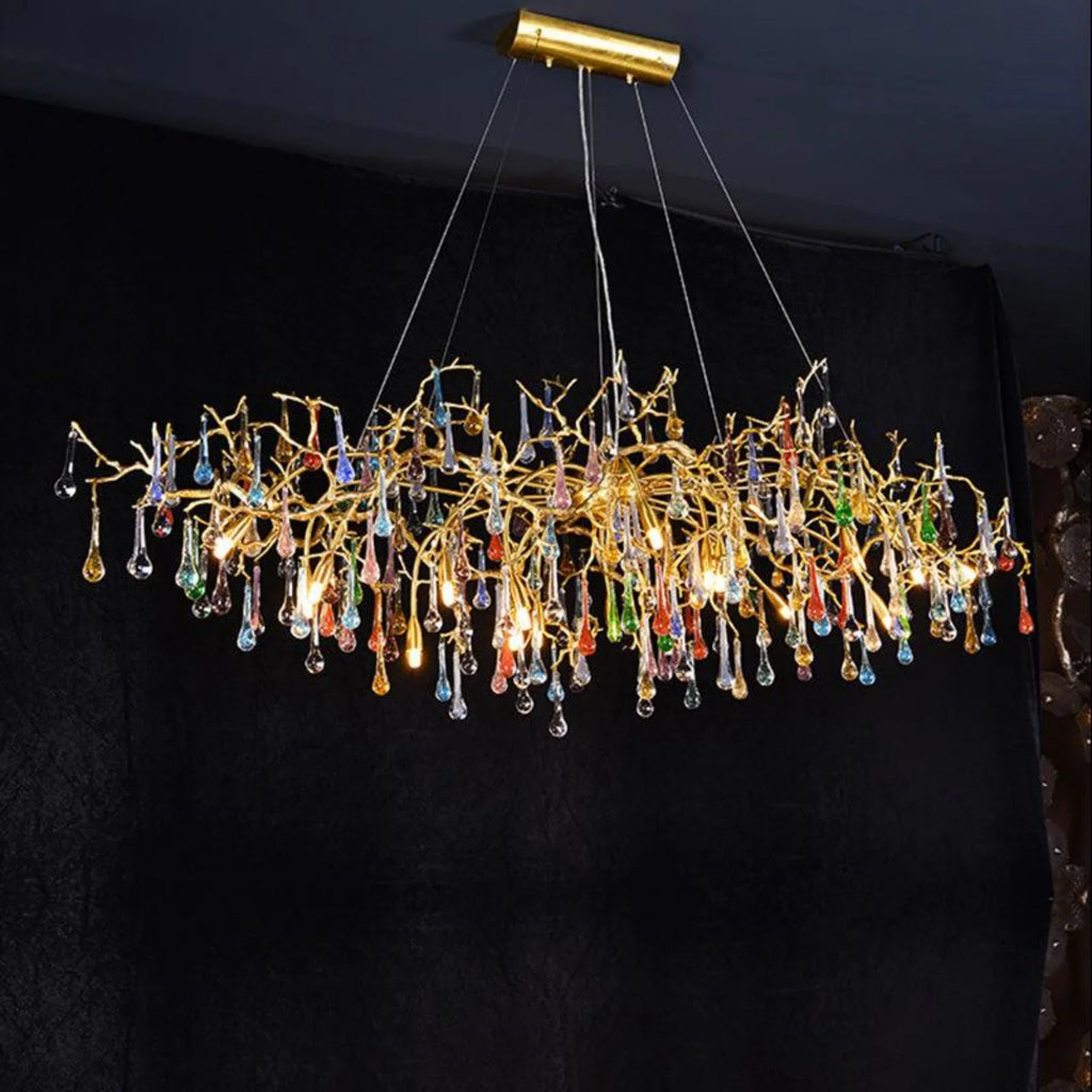 Ran Colorful Crystal Dining Branch Chandelier - kimoylights