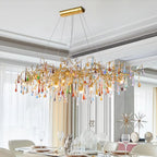 Ran Colorful Crystal Dining Branch Chandelier -- kimoylights