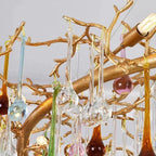 Ran Colorful Crystal Linear Branch Chandelier- kimoylights