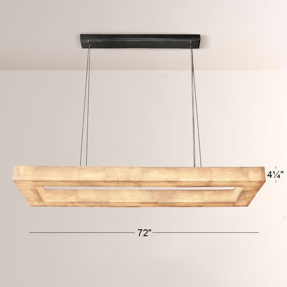 Erater Rectangular Calcite Chandelier 72"