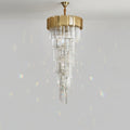 Rhea Golden Modern Crystal Chandelier - kimoylights