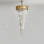 Rhea Golden Modern Crystal Chandelier - kimoylights