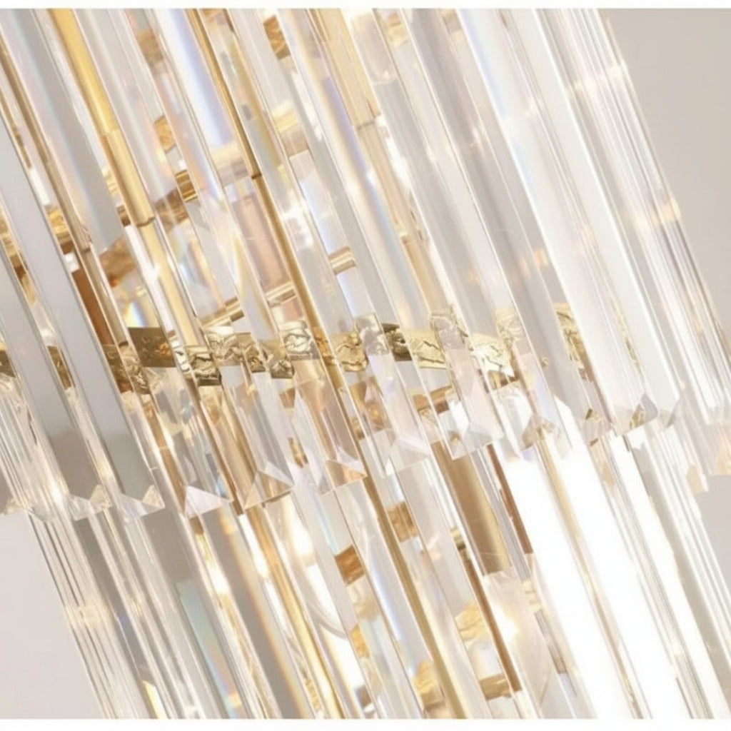 Rhea Golden Modern Crystal Chandelier  -kimoylights