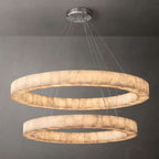 Rivel 2-Tier Round Calcite Chandelier 60"
