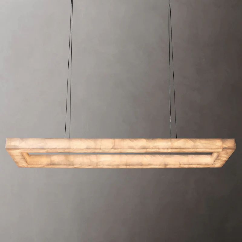 Richel Rectangular Calcite Chandelier 72"