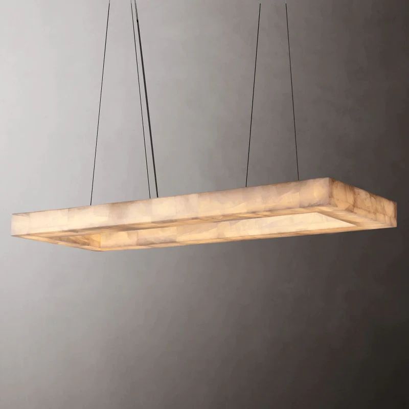 Richel Rectangular Calcite Chandelier 54"