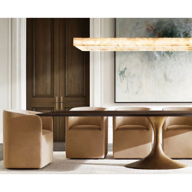 Richel Rectangular Calcite Chandelier 72"