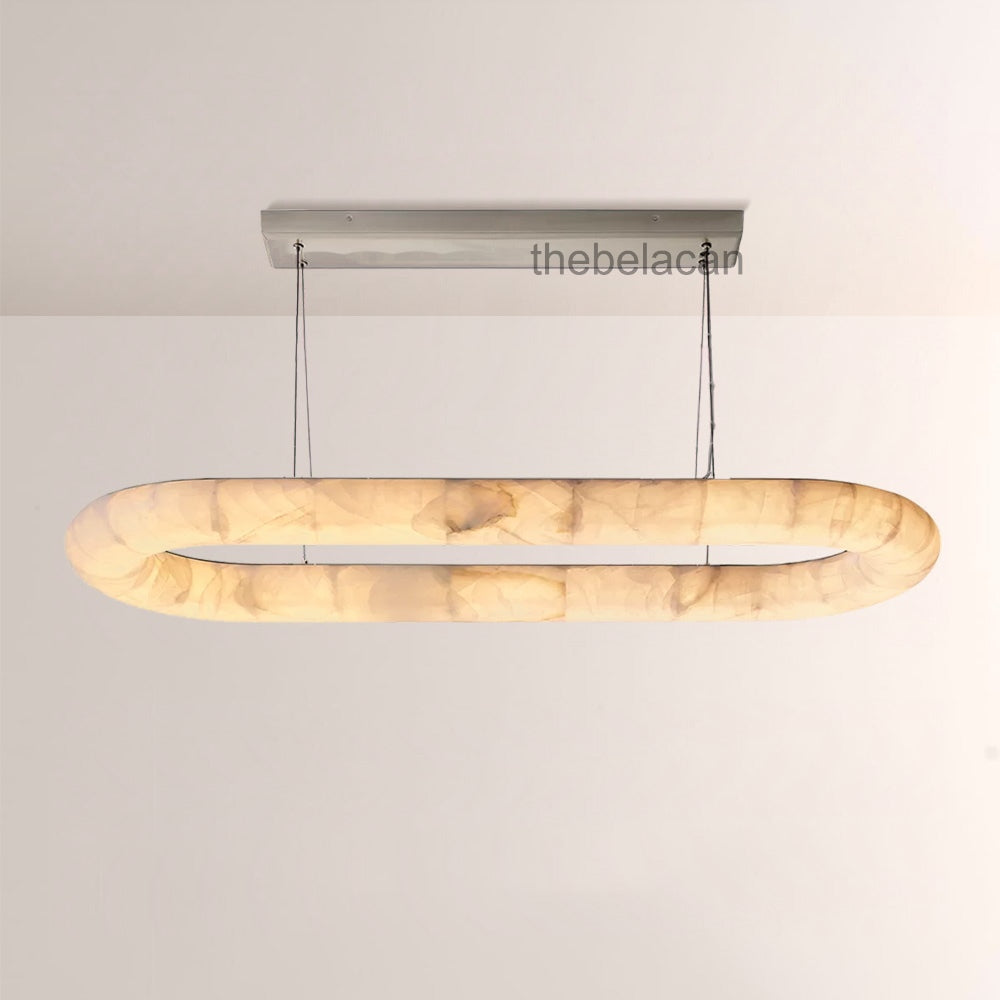 Rivage Lisse Oval Chandelier 74″W - kimoylights