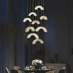 Rock Crystal Crescent Chandelier - kimoylights