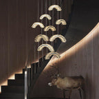 Rock Crystal Crescent Chandelier - kimoylights