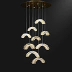 Rock Crystal Crescent Chandelier - kimoylights