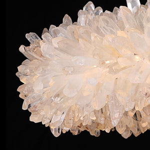 Rock Crystal Halo Modern Chandelier - kimoylights