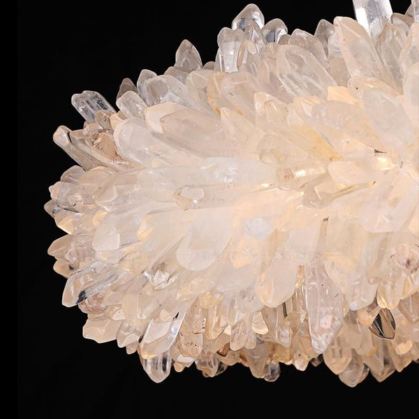 Rock Crystal Halo Modern Chandelier - kimoylights