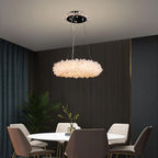 Rock Crystal Halo Modern Chandelier - kimoylights