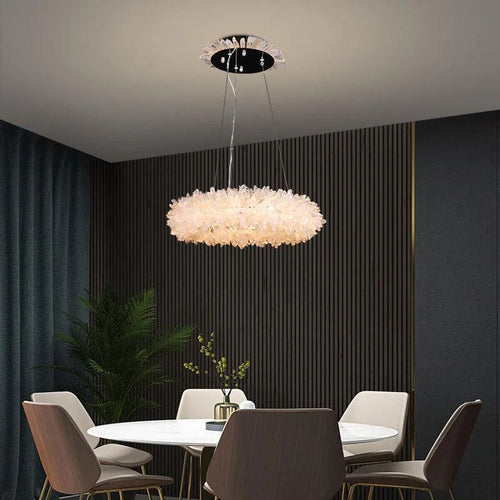 Rock Crystal Halo Modern Chandelier - kimoylights