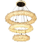 Rock Crystal Halo Modern Chandelier - kimoylights