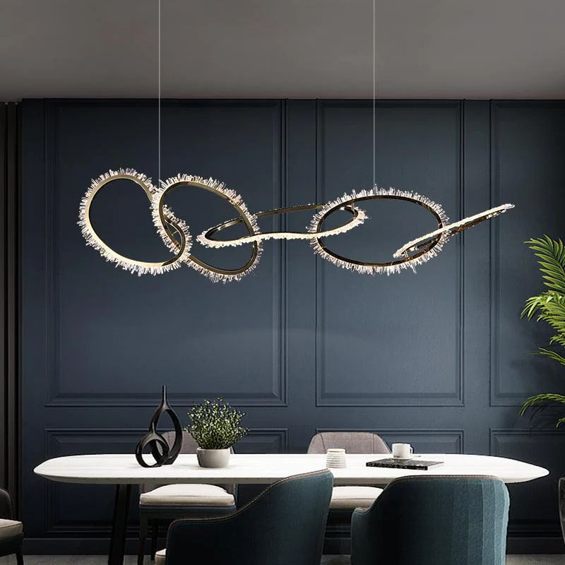 Rock Crystal Irregular Round Chandelier - kimoylights