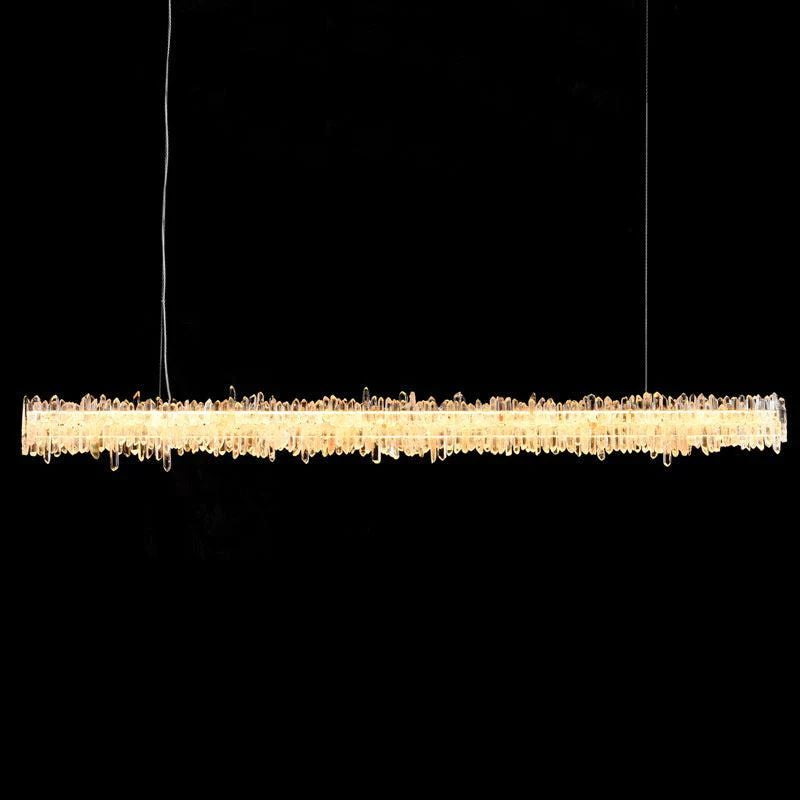Rock Crystal Linear Chandelier - kimoylights