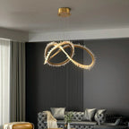 Rock Crystal Möbius Ring Chandelier - kimoylights