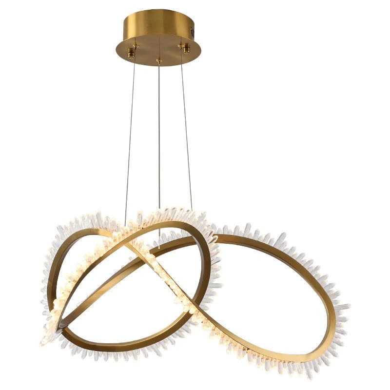 Rock Crystal Möbius Ring Chandelier - kimoylights