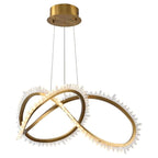 Rock Crystal Möbius Ring Chandelier - kimoylights