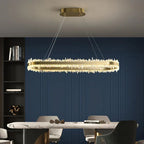 Rock Crystal Oval Chandelier - kimoylights