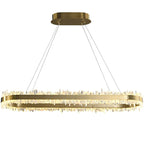 Rock Crystal Oval Chandelier - kimoylights