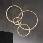 Rock Crystal Ring Chandelier - kimoylights