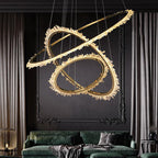 Rock Crystal Ring Chandelier - kimoylights
