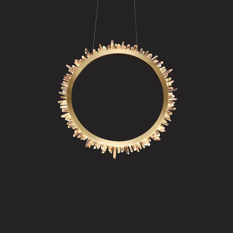 Rock Crystal Ring Chandelier - kimoylights