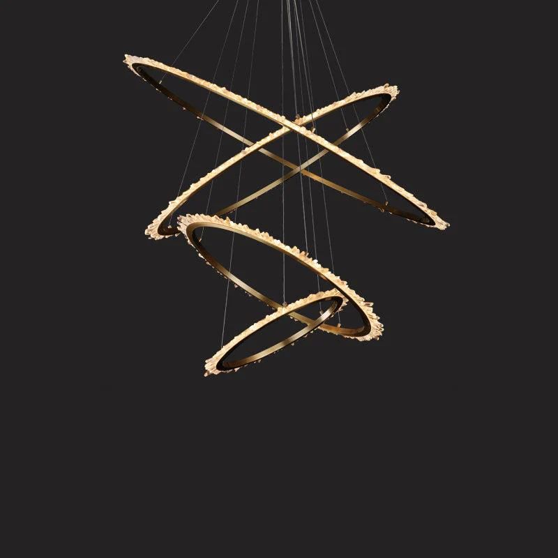 Rock Crystal Ring Chandelier - kimoylights