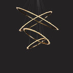 Rock Crystal Ring Chandelier - kimoylights