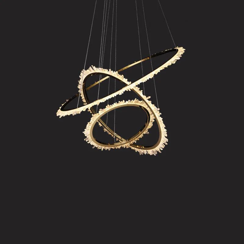 Rock Crystal Ring Chandelier - kimoylights