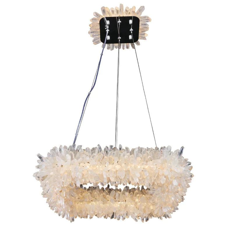 Rock Crystal Square Modern Chandelier - kimoylights
