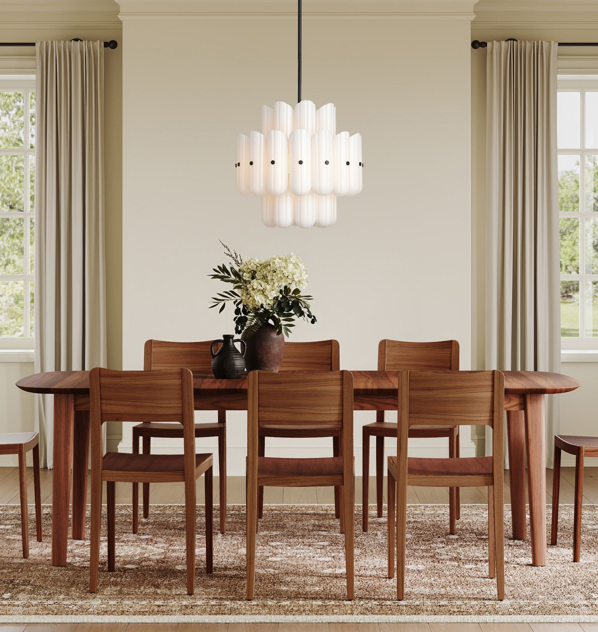 Lorna LED Double Tier Chandelier 25" 35" 46"