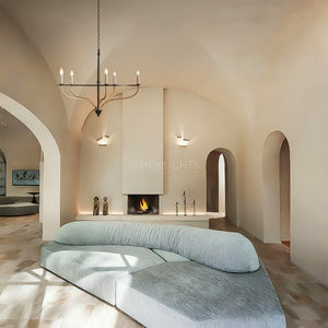 Roselind Rattan Chandelier in Black