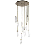 Rock Crystal Round Multi Light LED Pendant