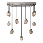 Pearl Spherical Modern Rectangular Chandelier 36”
