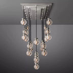Pearl Spherical Modern Rectangular Chandelier 72”