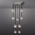 Pearl Spherical Modern Rectangular Chandelier 36”