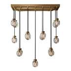 Pearl Spherical Modern Rectangular Chandelier 36”