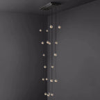 Pearl Spherical Modern Rectangular Chandelier 54”