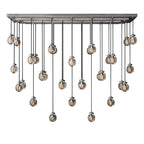 Pearl Spherical Modern Rectangular Chandelier 72”