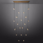 Pearl Spherical Modern Rectangular Chandelier 72”